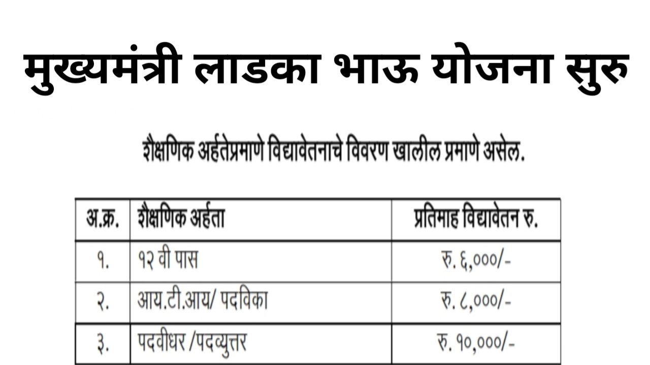 Chief Minister Ladka Bhau Yojana started